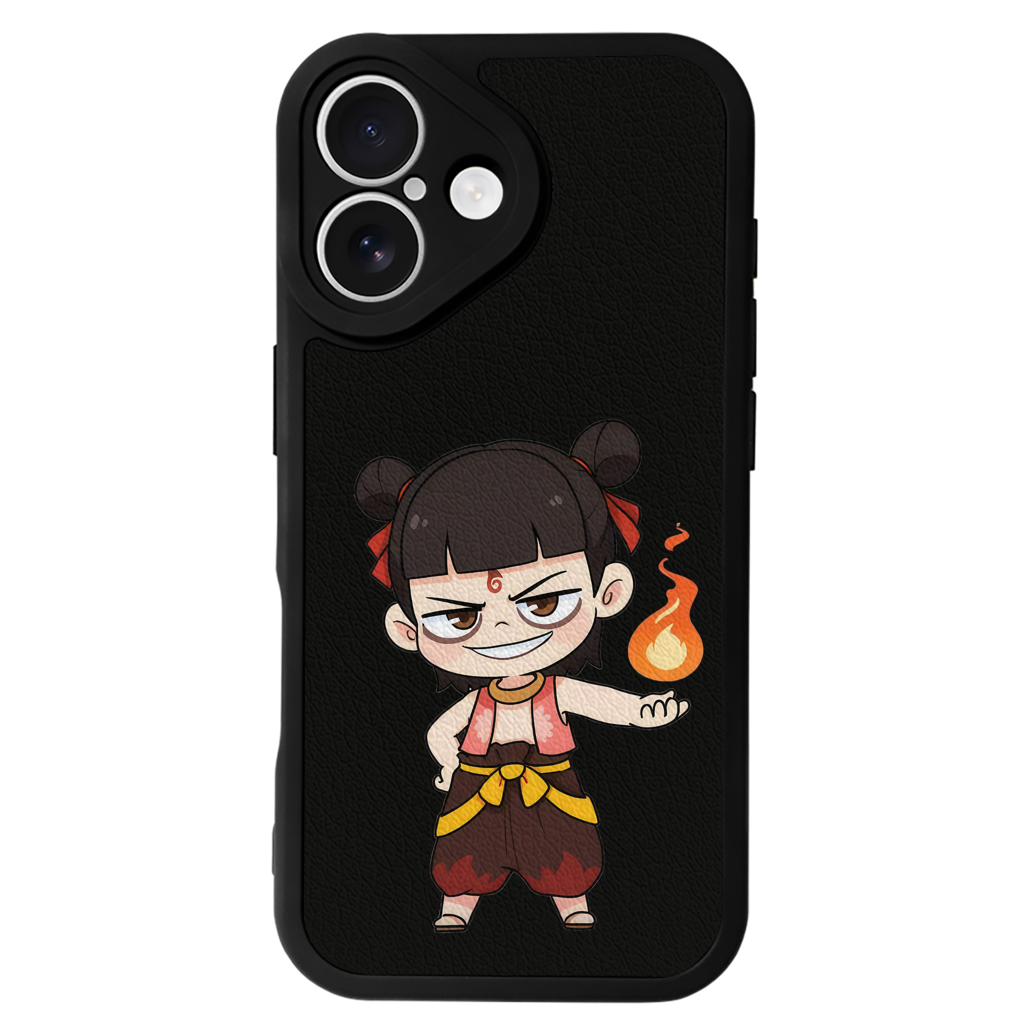 （画像用） Ne Zha 2 ナタ 魔童の大暴れ 【iPhone 16シリーズ対応】シリコンスマホケース（レザー調） 材質：シリコン